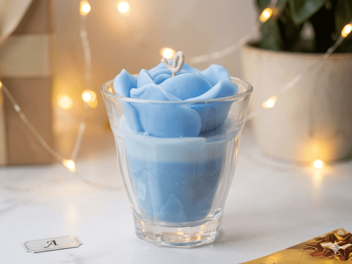 Blue Flower Glass 