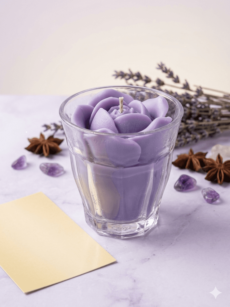 Purple Flower Glass